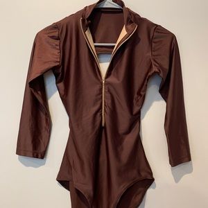 Natalie Dancewear Brown Leotard Adult Small